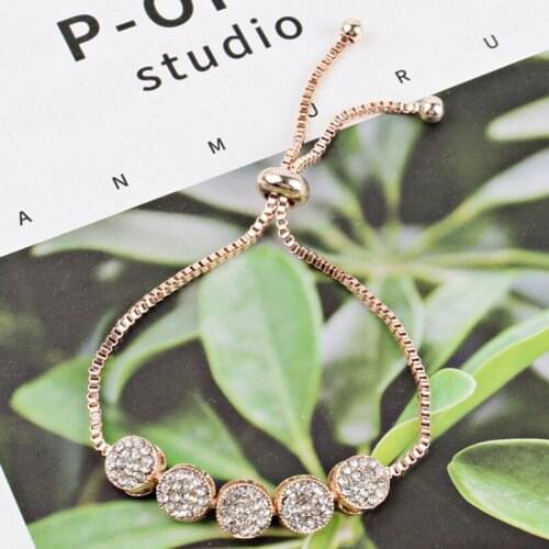 New Fashion Adjustable Crystal Bracelets For Women Wedding Charm Bracelet & Bangles Pulseras Mujer Statement Jewelry Friend Gift