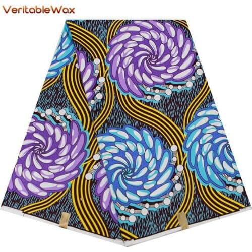Wholesale Africa Ankara Polyester Wax Prints Fabric VeritableWax High Quality 6 Yards 2020 African Fabric For Party Dress FP6358