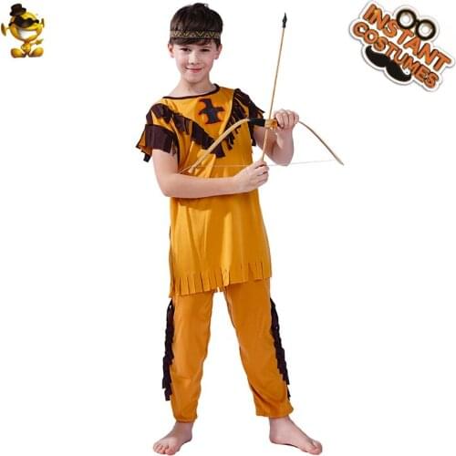 Boys Native Indian Clothing Birthday Boys Indian Prince Costumes Role Playing Halloween Costumes for Kids