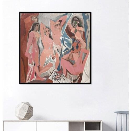 Pablo Picasso Avignon Girls Canvas Painting HD Print Wall Art Pictures for Living Room Bedroom Home Decor Oil Poster Salon Mural