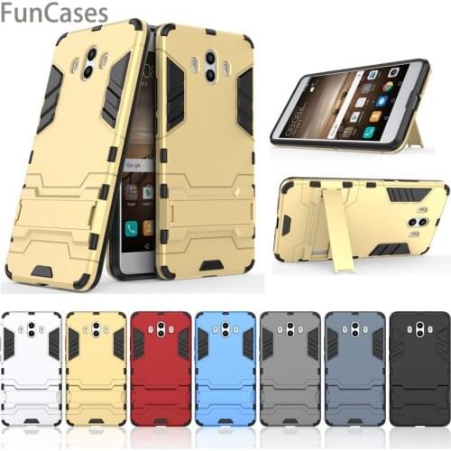 For Huawei Mate 10 Case Cover Luxury Iron Man Stand Case Hard Armor+Soft Silicone TPU Cover for Huawei Mate 10 Hawei telefon