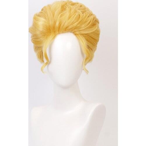 JoJos Bizarre Adventure Giorno Giovanna Golden Cosplay Wig GIOGIO Styled Halloween Costume Role Play Wigs + Wig Cap