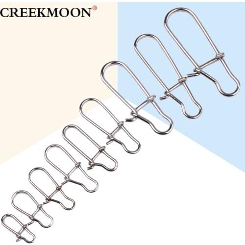 1000pcs Nice Fastlock Snap Fishing Barrel Swivel Safety Snap Hooks 12mm-33.5mm Swivel Snap 0#-8# Fishing Swivels Accessories