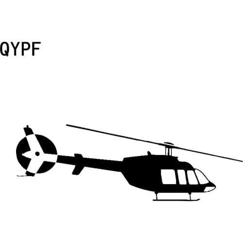 QYPF 16.7cm*5.6cm Exquisite Tidal Beauty Helicopter Aircraft High Quality Clear Vinyl Car Sticker Decal Accessories C18-0679