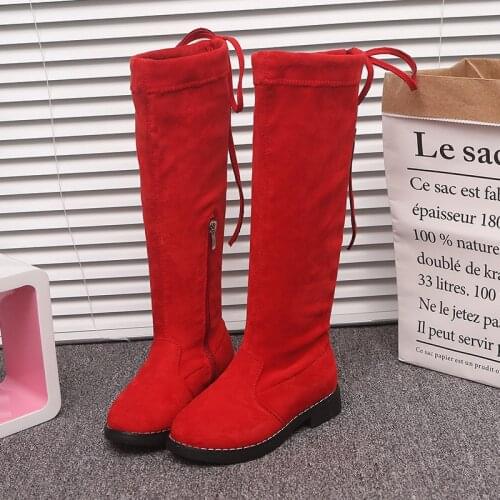Girls Boots over the knee boots princess Korean version of the big kids high boots 2020 new childrens long high boots winter