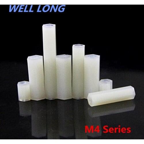 M4 Series Nylon column plastic isolation column hexagon straight through column double pass stud