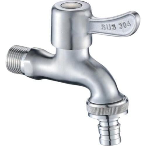 1pc 304 stainless steel Fast open faucet/ Wall Mounted Taps /Bibcocks Cold Water Faucet G1/2