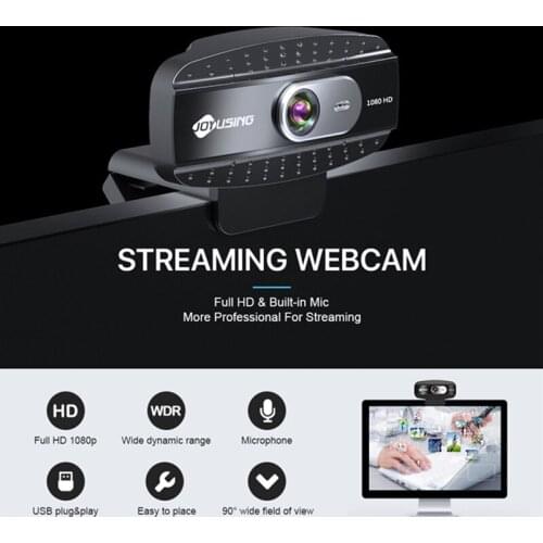 Webcam HD 1080P 30FPS Auto Focus Computer Web Cam USB Camera With Sound Absorption MIC For PC Laptop Smart Video Chat Web cam