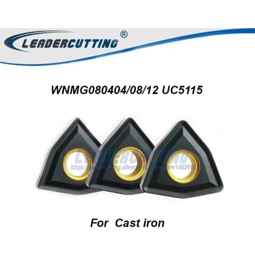 WNMG080404 080408 WNMA080408/WNMA080412 UC5115*10pcs Carbide Turning Inserts,Cutting Blades for WWLNR/MWLNR,Cast Iron Tips