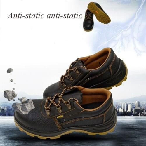 Safety Shoes Cap Steel Toe Safety Shoe Boots For Man Anti-smash Casual Work Shoes Men Size Footwear Wear-resistant DXZ085
