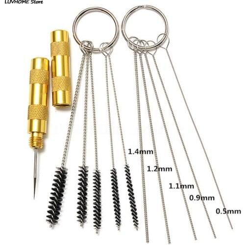 11pcs /set Airbrush Spray Gun Nozzle Cleaning Kit Needle & Brush Set Repair Tool