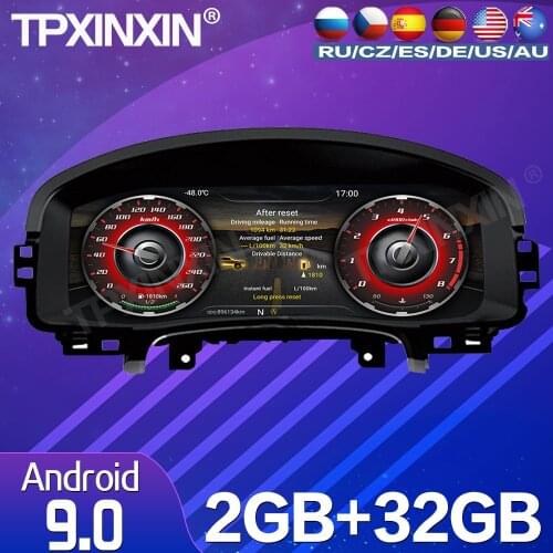 32G For VW B8 PASSAT CC golf 7 GTI Android 9.0 Car Dashboard Panel Virtual Instrument Cluster Digita Multimedia GPS Navigation