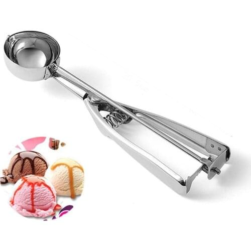 AHTOSKA 3Size Ice Cream Scoop Mash Potato Scoop Stainless Steel Handle 4cm/5cm/6cm Ice Cream Scoops & Stacks Kitchen