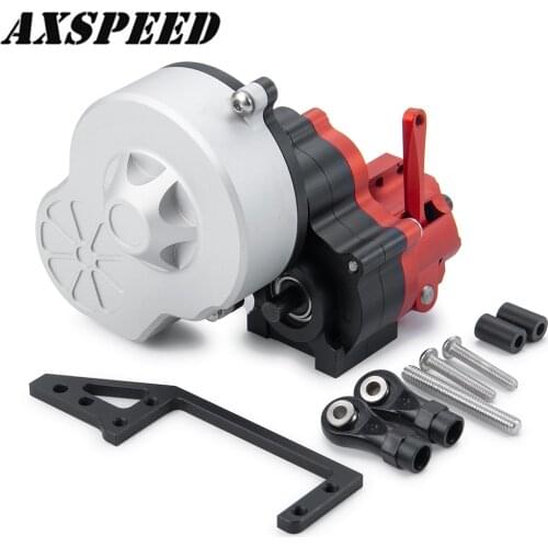 AXSPEED SCX10 Metal Gearbox Complete Gearbox with Gear for 1/10 RC Crawler Axial SCX10 RC Car Transmission Box Upgrade Parts