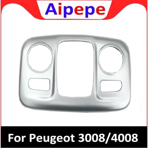 For Peugeot 3008 GT 2017 2018 Rear Reading Light Lamp Decoration Cover Trim Frame Moulding Interior Accessories