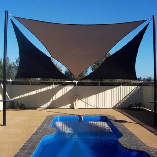 6 x 6 x 6 M/pcs HDPE net breathable Sun Shade Sail 95% shading UV protection in Arc edge D rings style for garden net shades