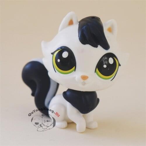 CWM049 Pet Shop Animal White and black cat doll action Figure kitten