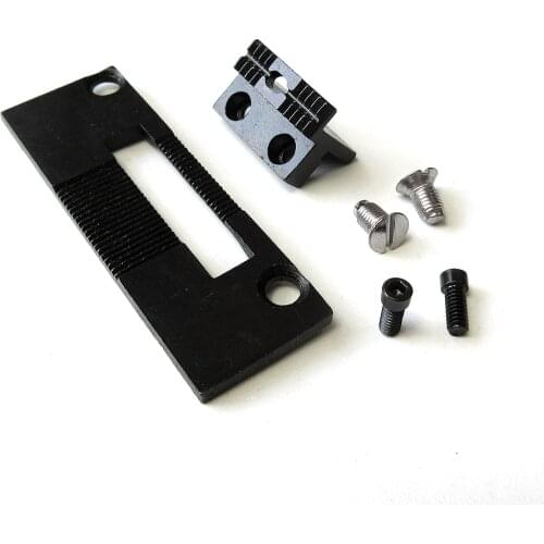 Needle Throat Plate & Feed Dog W/ 4 Set Screws For Consew 225,226R,255Rb