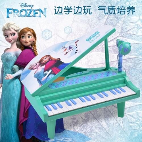 Disney girls Frozen electronic piano toy with microphone early education kindergarten music gift