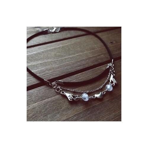 MOON CHOKER Necklace, Pagan Choker, Moonstone Choker,Moon Choker, Black Velvet Choker, Wicca Choker