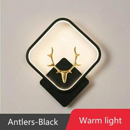 Creative LED Wall Lamp Wrought Iron Round Simple Modern Nordic Living Room Lamp Sofa Background Wall Bedroom Bedside Lamp