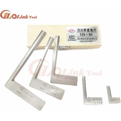 Machinist Grade0 90 Degree Right Angle Engineer Precision Steel 300/200/160/90/50 narrow square ruler Hardened Angle Protractor