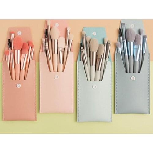Soft Makeup Travel Portable Brush Set Eye Shadow Foundation Powder Eyelash Lip Concealer Blush Makeup Beauty Tool Set