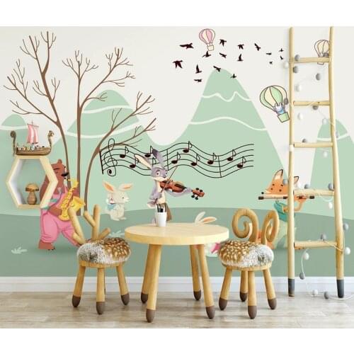 Bacal Forest Animal Party Wall Sticker for kids rooms bedroom decorations 3D wallpaper Mural home Art Decals Cartoon combination