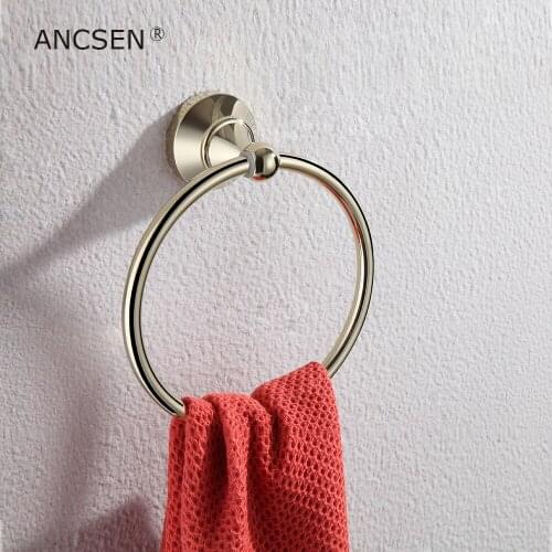 Bathroom Towel holder Wall Mounted Round Brass Towel Ring Towel Holder Towel Hook Towel Rack Classic Bathroom Accessories