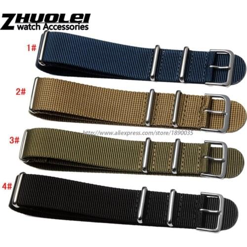 New Arrived wholesale 18mm 20mm 22mm 24mm nylon watchband waterproof Straps ,sport wrist NATO watch band Multi color for choose