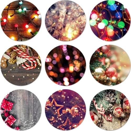 Merry christmas winter beautiful light Pattern Icons Pins Badge Decoration Brooches Metal Badges For Backpack Decoration
