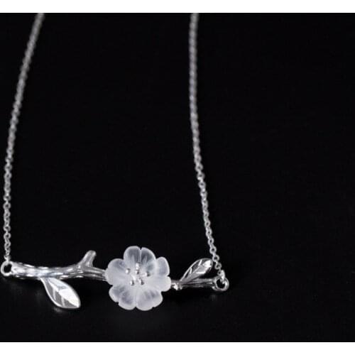 Ways Of Carve Patterns Or Designs On Woodwork Personality Branch Plum Flower Wholesale Chain Necklace Female Clavicle