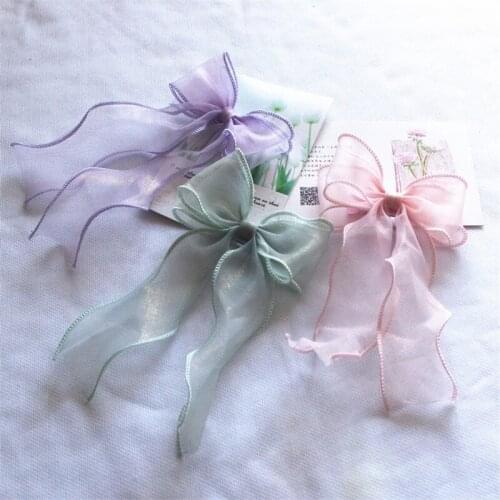 Super Fairy Snow Yarn Wave Curlers Children Bow Simple Hair Accessories