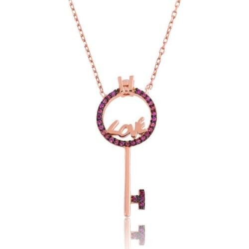 Tevuli 925 Sterling Silver Love Key Women Necklace