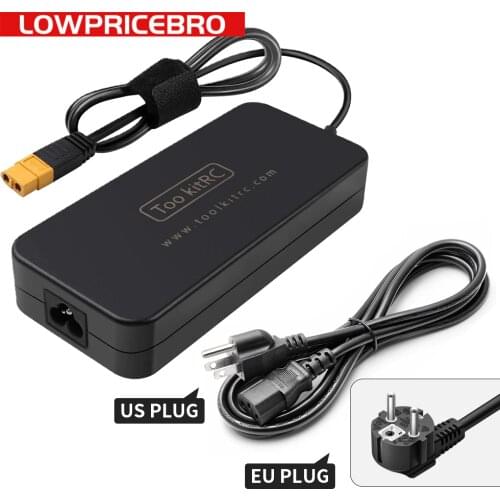 ToolkitRC AC Power Adapter 180W Output Power XT60 Plug 19.5V 9.23A for RC LiPo Battery Charger Balance Like iSDT DC Charger