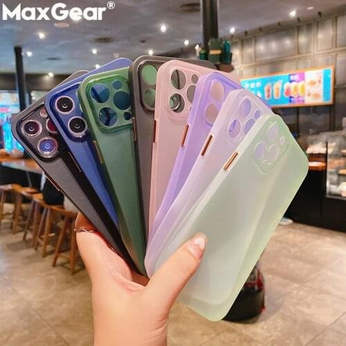 Ultra Thin Soft Matte Case For iPhone 11 12 Pro Max XS SE 2020 Frosted Silicone Full Cover For iPhone 8 Pluss 7 Plus XR X Bumper