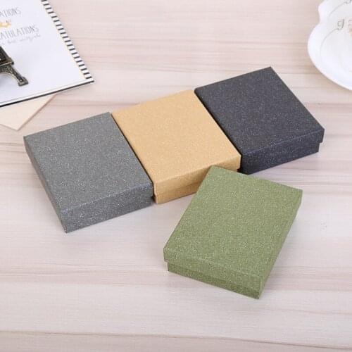 Jewelry Package 10 Pcs/Lot 9x7x3cm Candy Color Kraft Paper Boxes Necklace Gift Packaging Box Favour Vintage Cases Drop Shipping