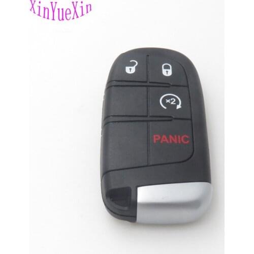 Xinyuexin Smart Remote Car Key Cover FOB Case For Chrysler 300 For Dodg Durango For Jeep Grand Cherokee 4Button Blank Key SHELL