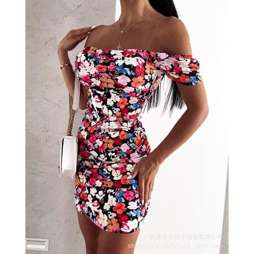 2021 womens new color print dress
