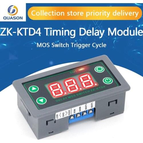 ZK-KTD4 MOS switch trigger cycle timing delay module solenoid valve control 5v12v2v with instrument case
