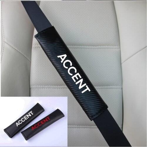 2pcs PU Fashion Car Seat Belt Cover Car Seat belt shoulder Pads for Hyundai Accent