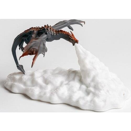 3d Printed Lamps Spray Fire Dragon Nightlight Usb Rechargeable Food Grade Fall Resistant Material For Bedroom Kids Boys Birthday