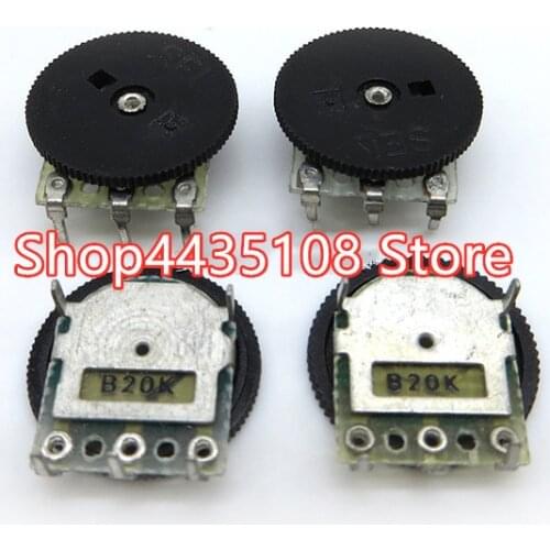 80pcs gear dial turntable adjustable volume single potentiometer 14x1 B10K B50K for headphone volume switch audio