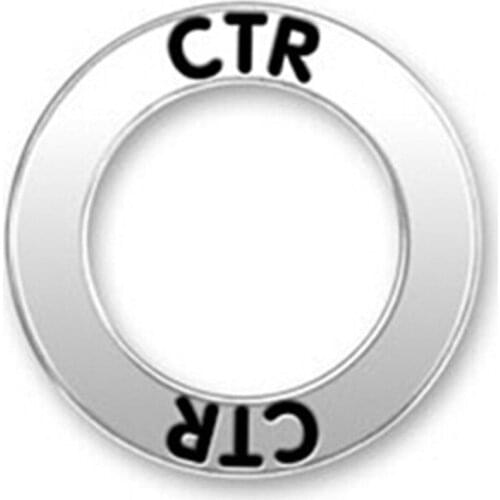 Antique Silver Plated Two Sides Engraved Message CTR Charms Pendant Fit Bracelets Necklaces Making