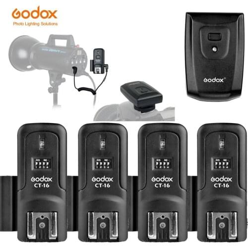 Godox CT-16 16 Channels Wireless Radio Flash Trigger Transmitter + Receiver Set for Canon Nikon Olympus Pentax Studio Flash