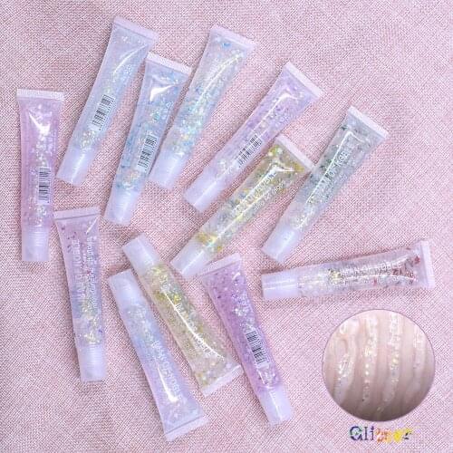 Sequins Lip Oil Jelly Fruit Burst Lip Gloss Plumping Lip Balm Fades lip lines Moisturizer Shiny Natural Plant Anti-Cracking Care