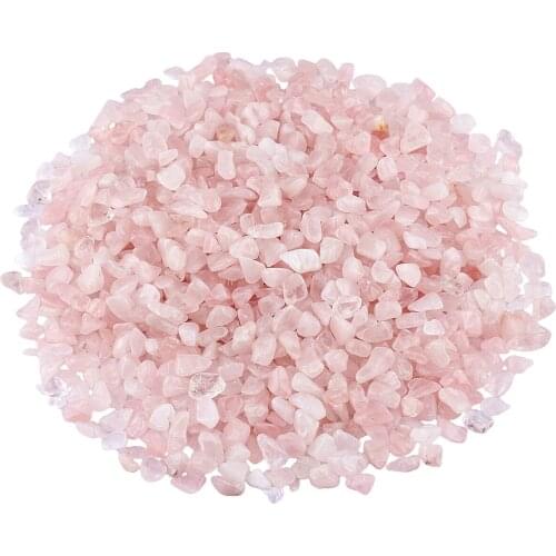 5-9mm 460g Rose Quartz Crystal Tumbled Stone Chips Crushed Pieces Irregular Stones Beads Jewelry Accessory For Making Decoration
