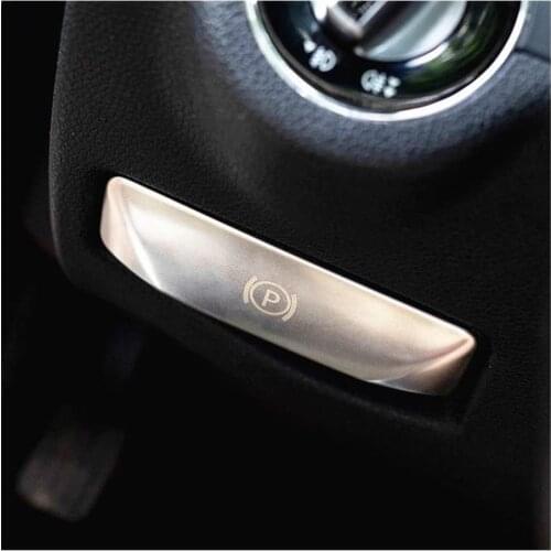 For Mercedes-Benz E-Class W212 C-Class W204 GLK automatic P button foot brake release switch decorative stainless steel stickers