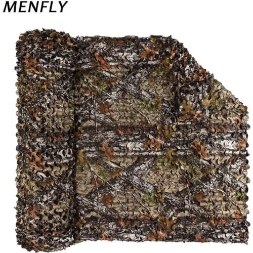 MENFLY Tree Camouflage Net Without Mesh Netting Grid Tear-Resistant Polyester Oxford 1.5m Wide Bulk Roll Camo Network Sun Shade