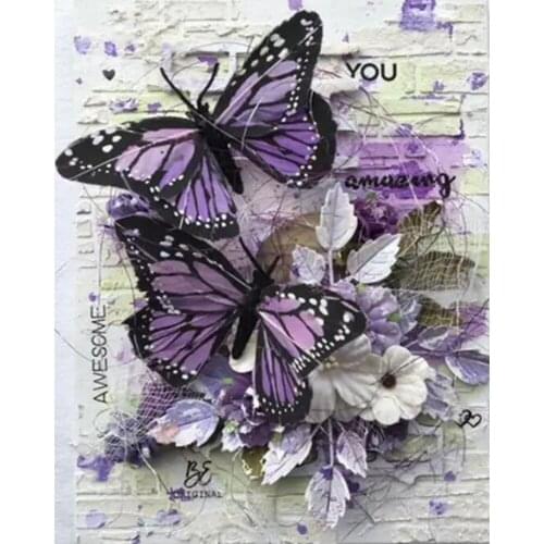 KEXINZU 5d Diamond Painting New Arrivals Animal Diamond Embroidery Cross Stitch Butterfly Rhinestones Full Mosaic Home Decor